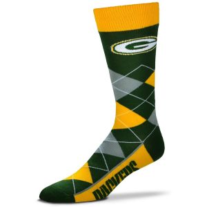 For Bare Feet Green Bay Packers Argyle Crew Socks