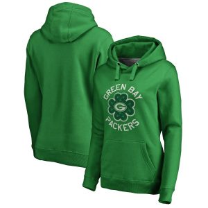 Green Bay Packers Women’s Kelly Green St. Patrick’s Day Luck Tradition Pullover Hoodie