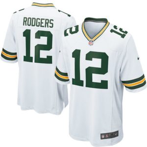 Nike Aaron Rodgers Green Bay Packers White Game Jersey